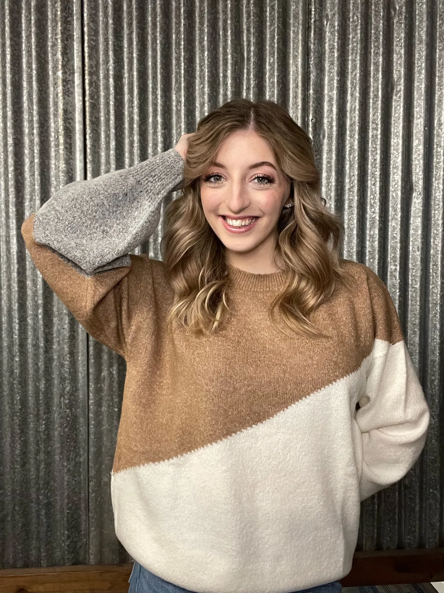 Cozy Up With Me Asymmetrical Sweater-2 Colors Available