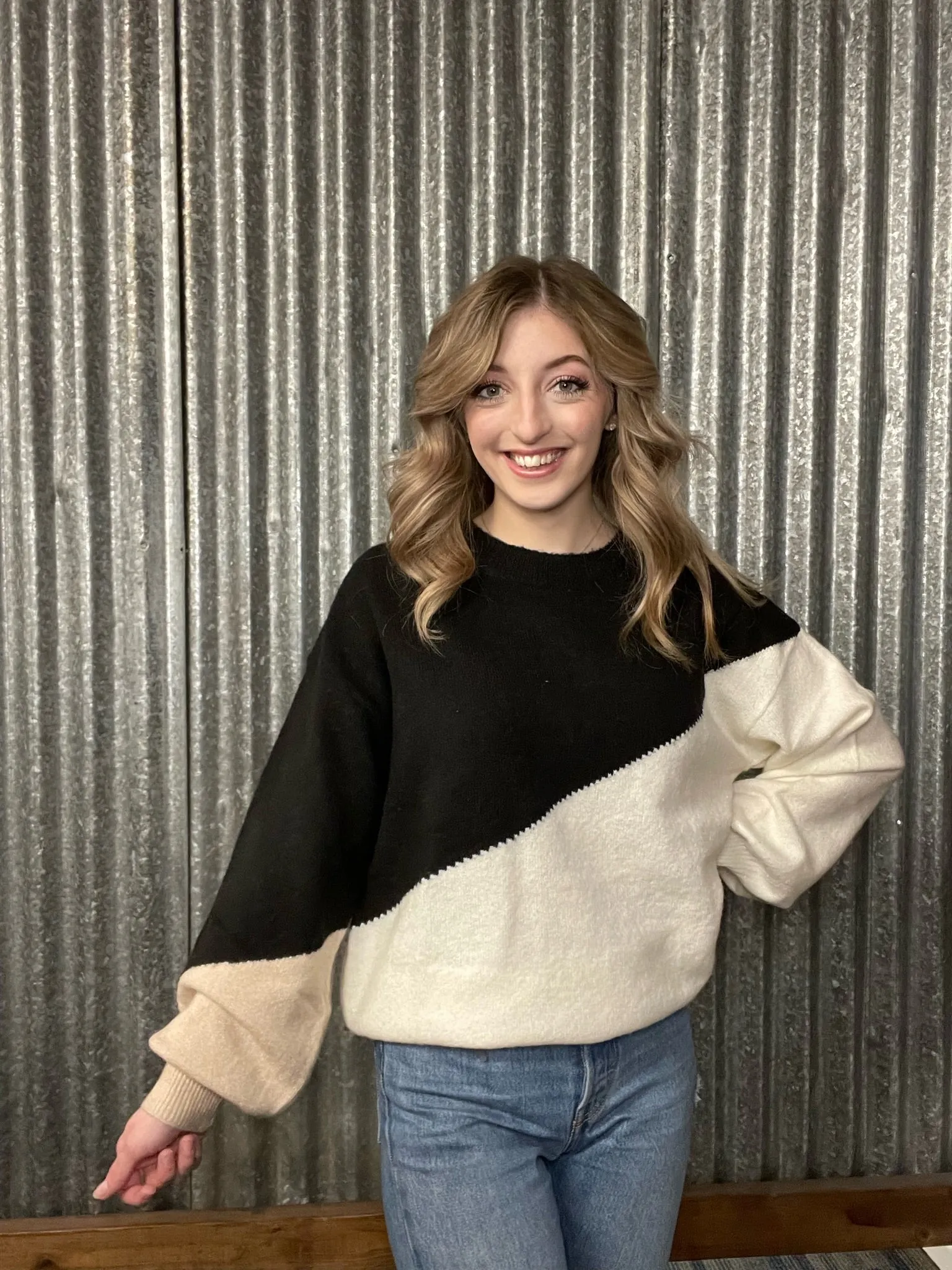 Cozy Up With Me Asymmetrical Sweater-2 Colors Available