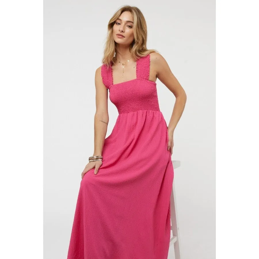 Criss- Cross Criss-Cross Dress in Fuchsia