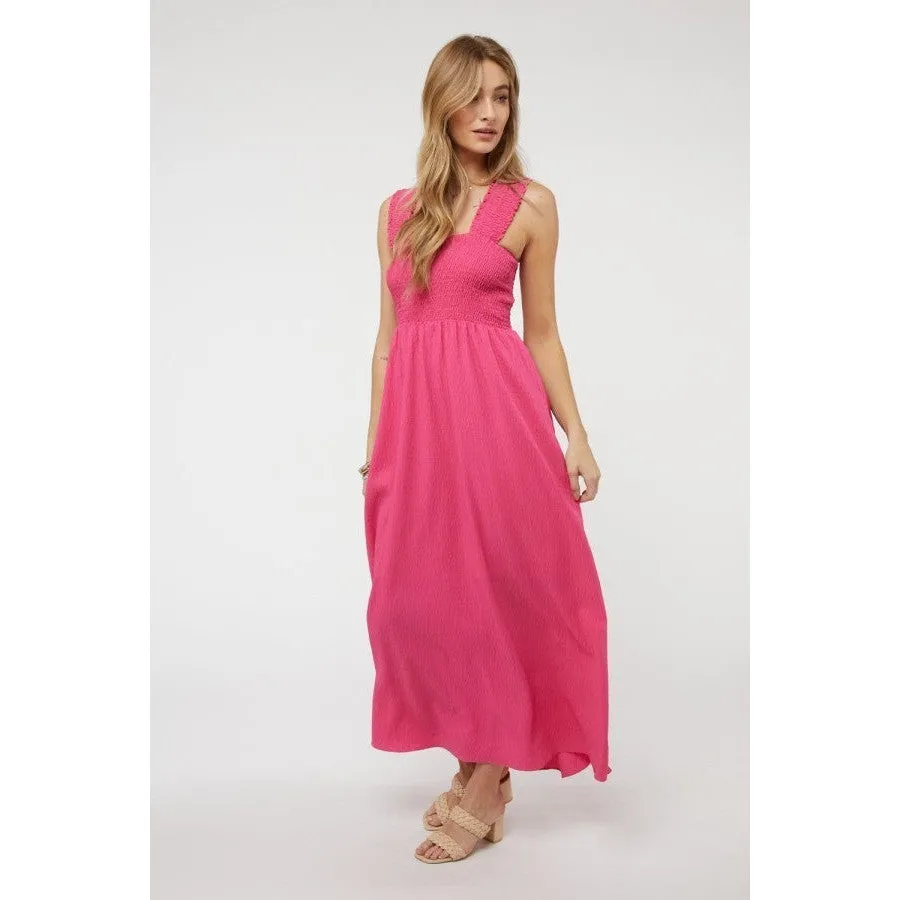 Criss- Cross Criss-Cross Dress in Fuchsia