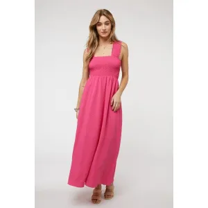 Criss- Cross Criss-Cross Dress in Fuchsia