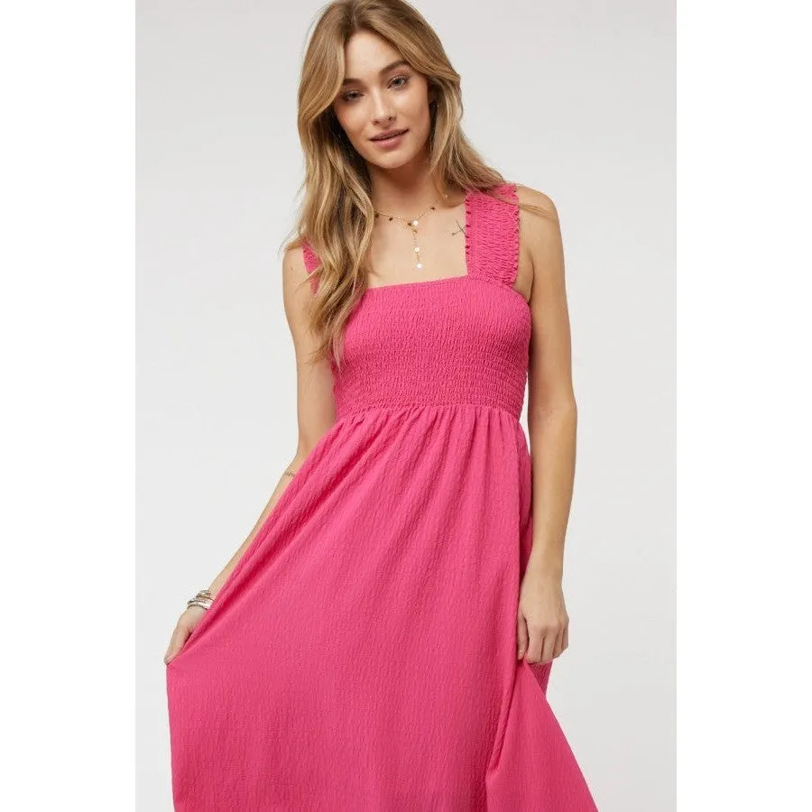 Criss- Cross Criss-Cross Dress in Fuchsia