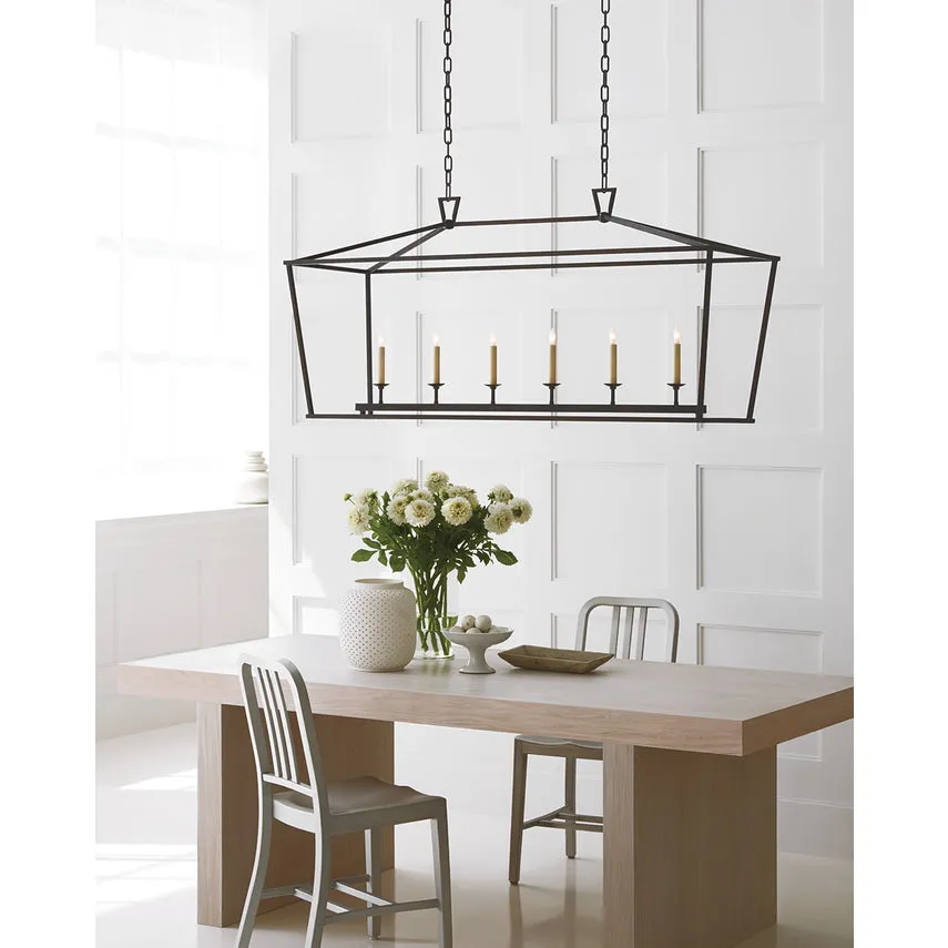 DARLANA LARGE LINEAR LANTERN IN AGED IRON