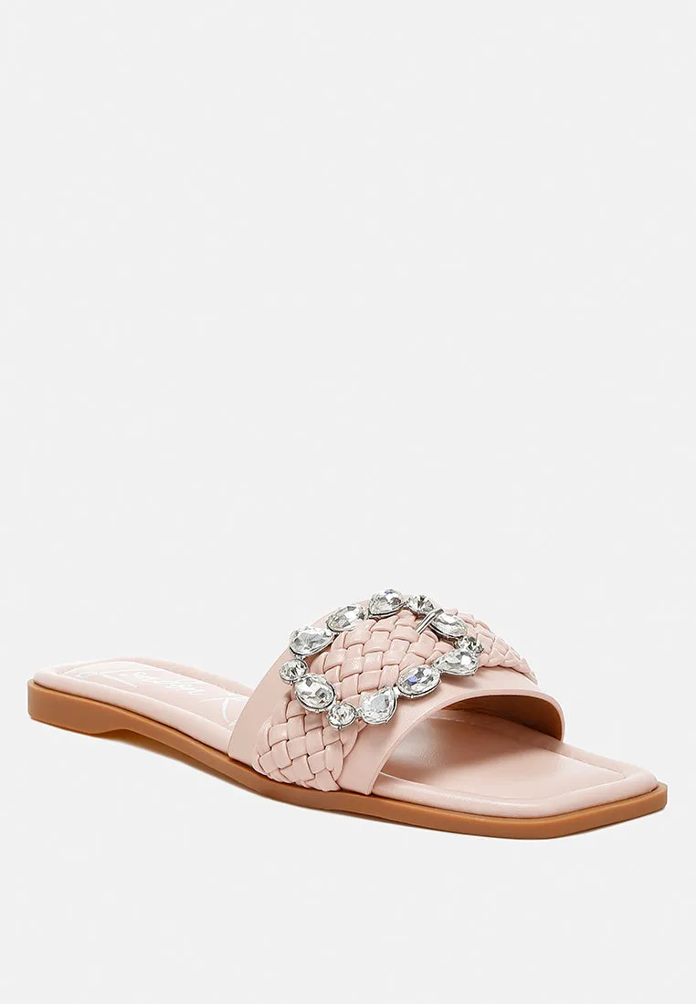 Diamante Flat Sandals By Ruw