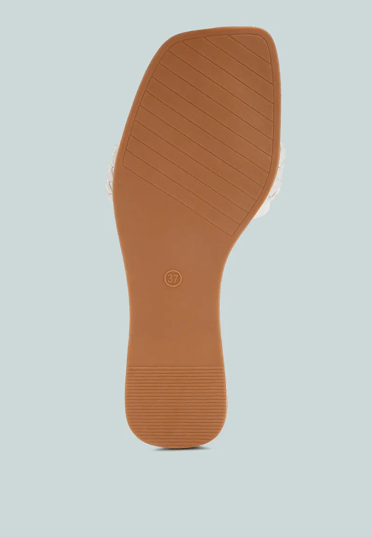 Diamante Flat Sandals By Ruw