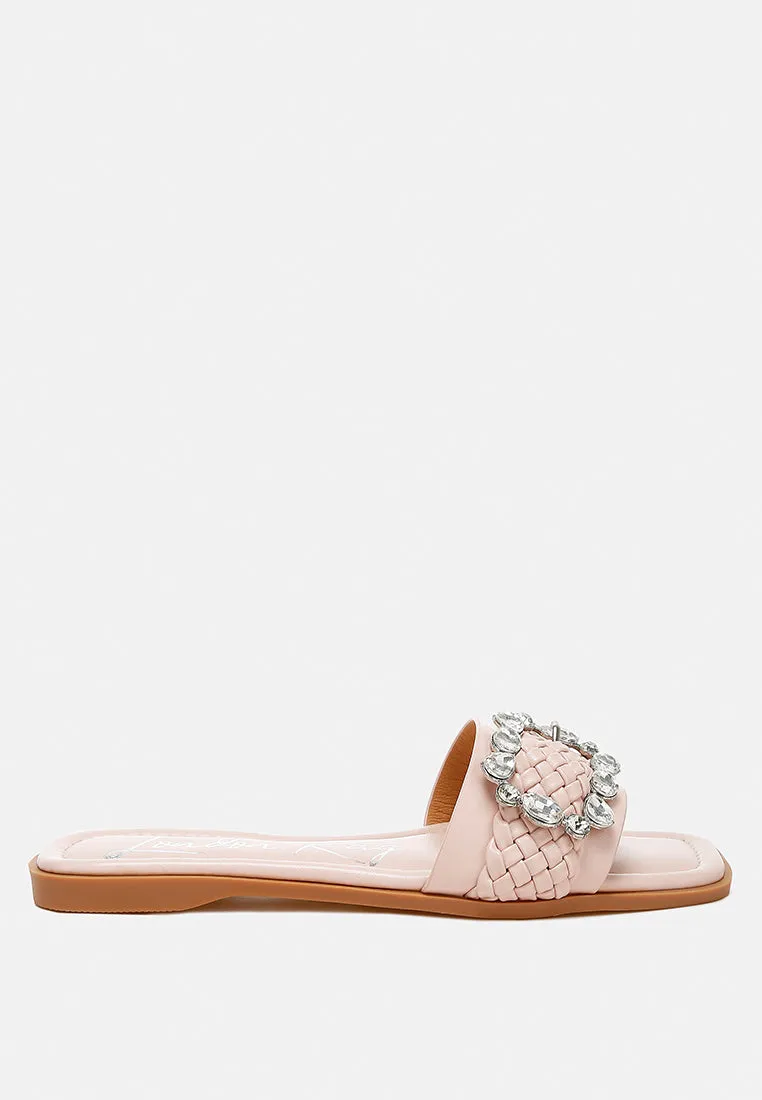 Diamante Flat Sandals By Ruw