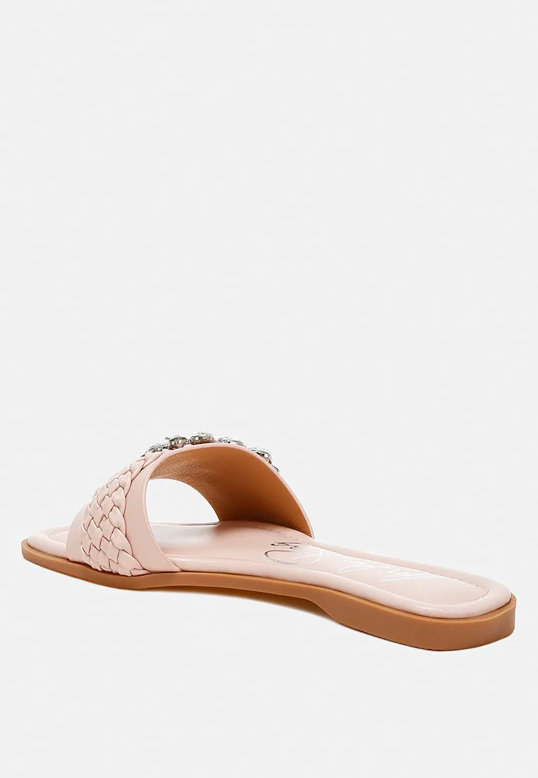 Diamante Flat Sandals By Ruw