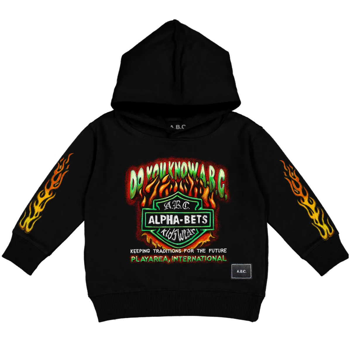 DO YOU KNOW ABC HOODIE (BLACK/GREEN)