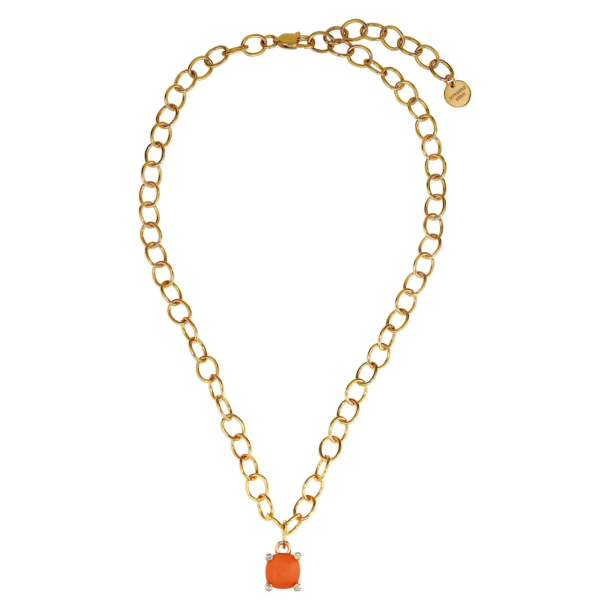 Dyrberg Kern Ramina Gold Necklace - Coral