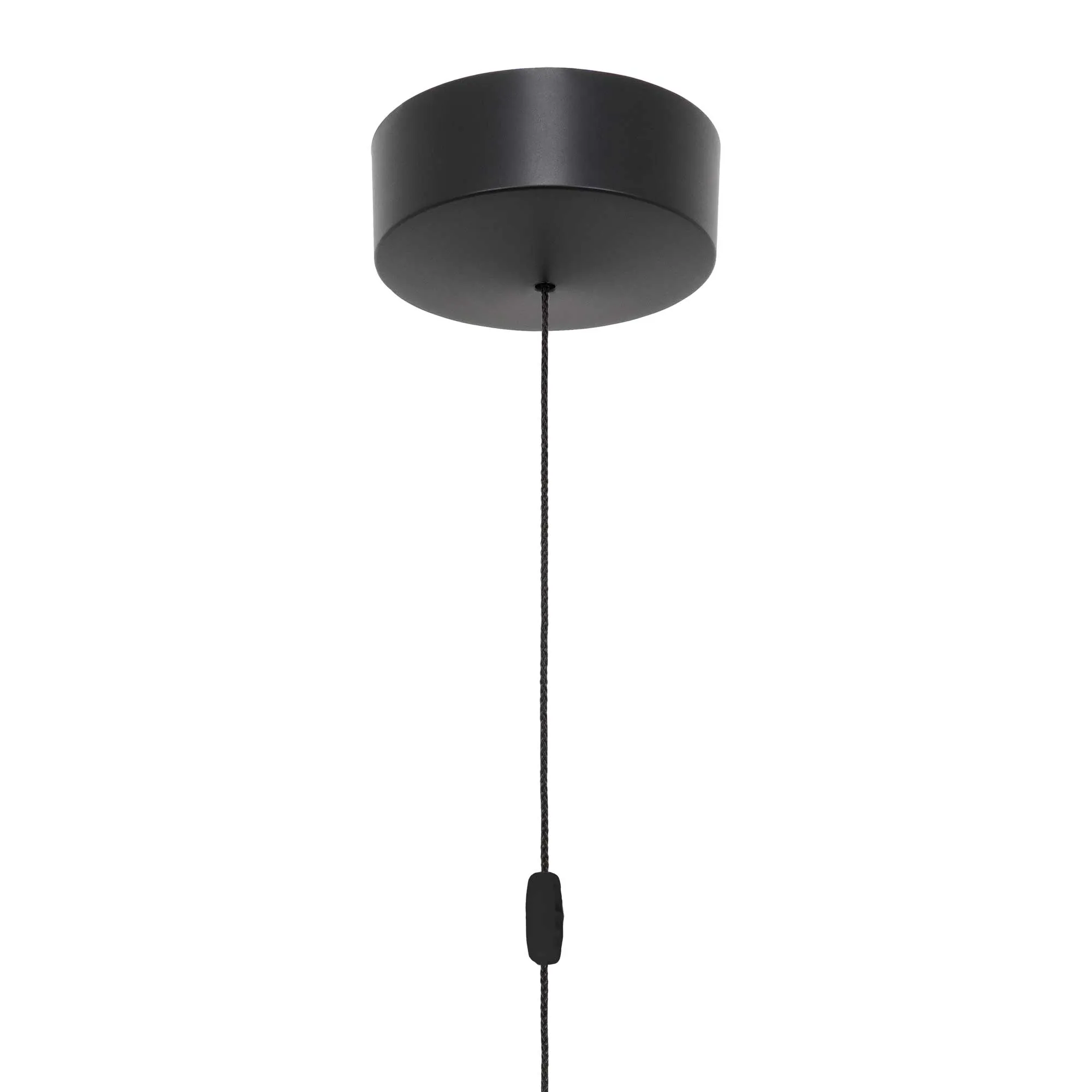 ElekTek Light Pull Cord Switch Ideal for Bathroom Ceiling with Metal Plated Cover (Matt Black - Thermoplastic)