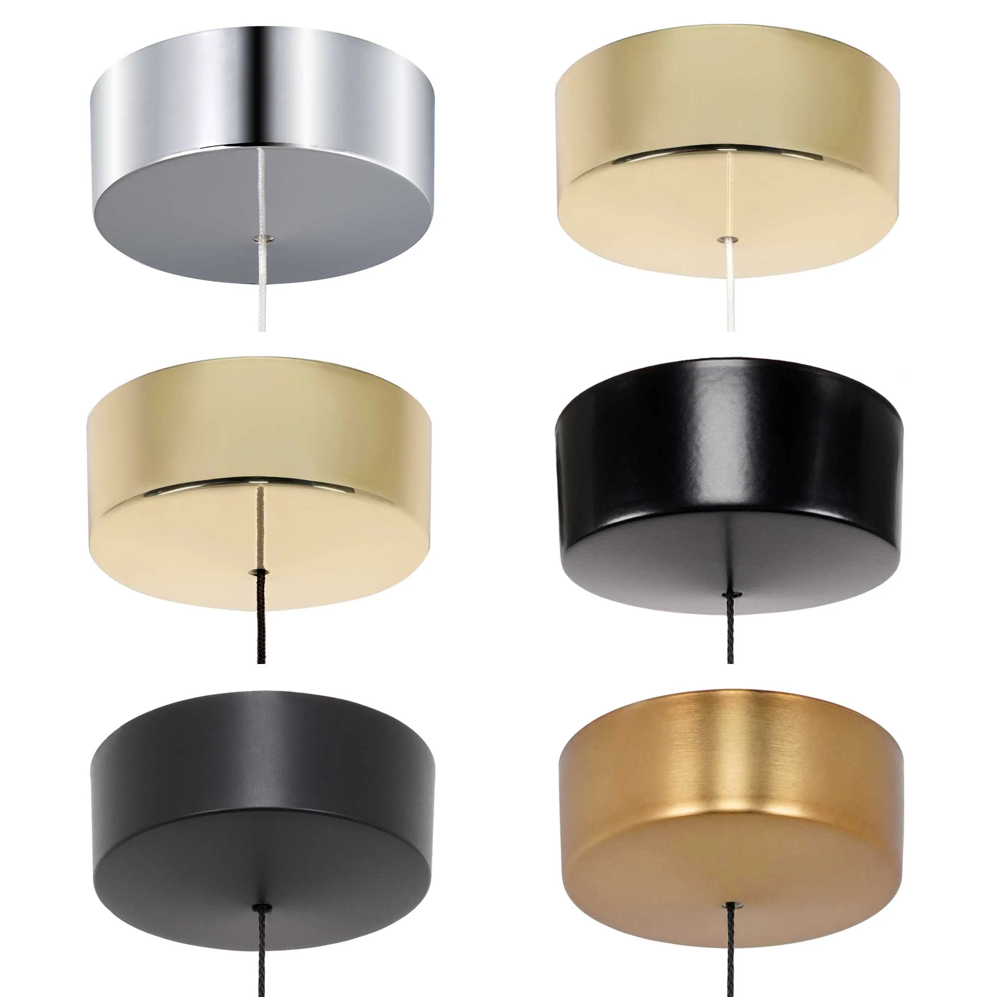 ElekTek Light Pull Cord Switch Ideal for Bathroom Ceiling with Metal Plated Cover (Matt Black - Thermoplastic)