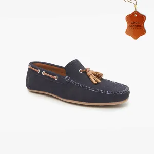 Embossed Suede Loafers