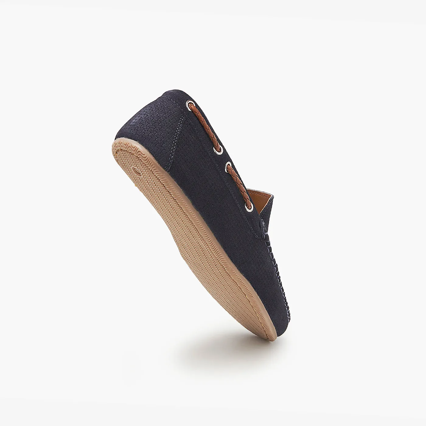 Embossed Suede Loafers