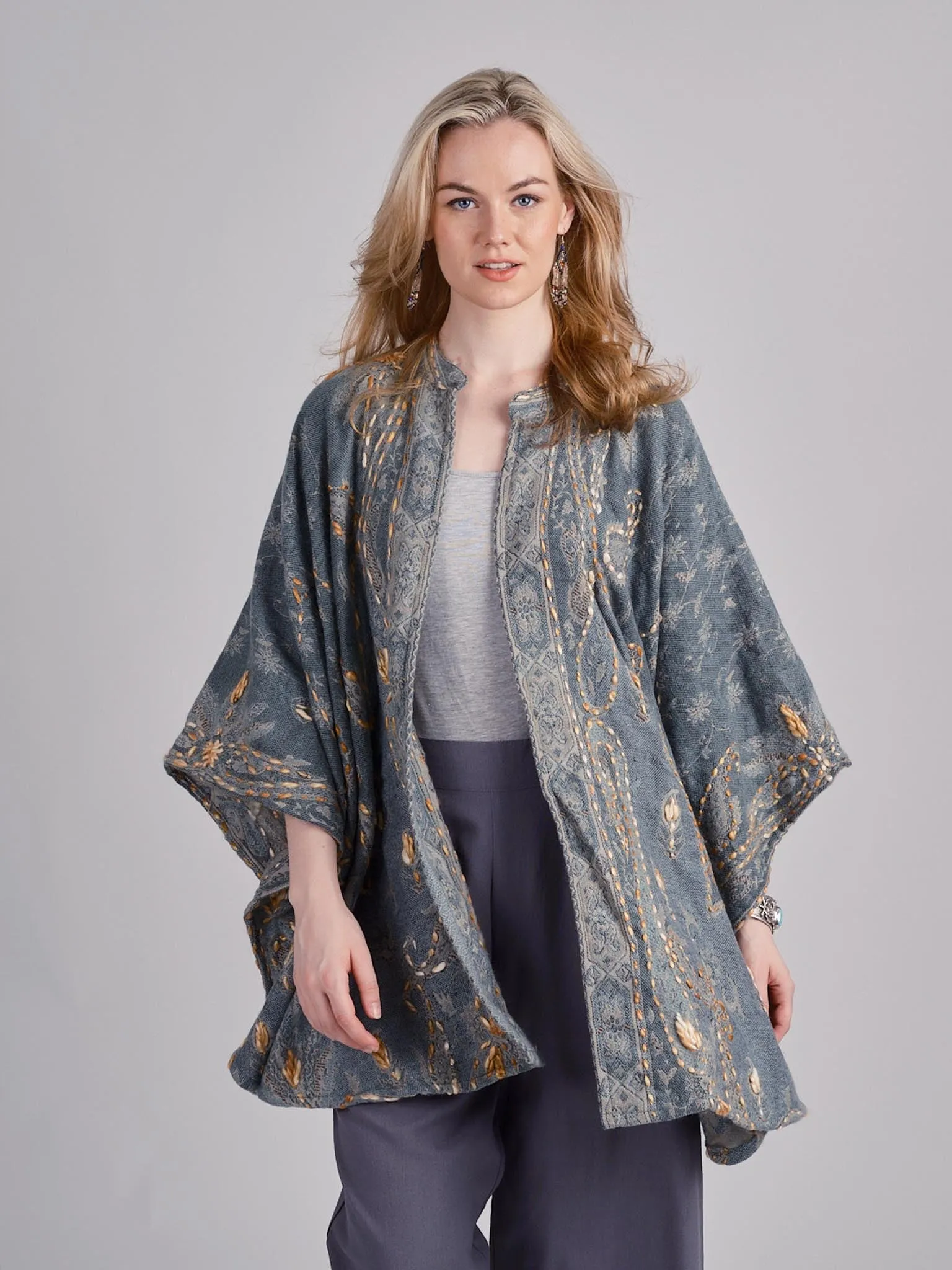 Embroidered Poncho