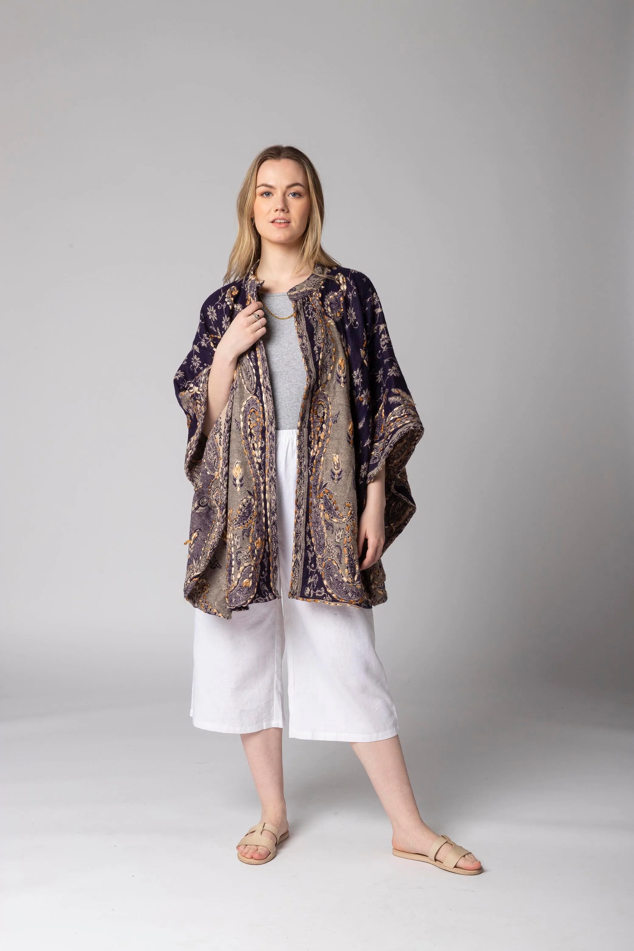 Embroidered Poncho
