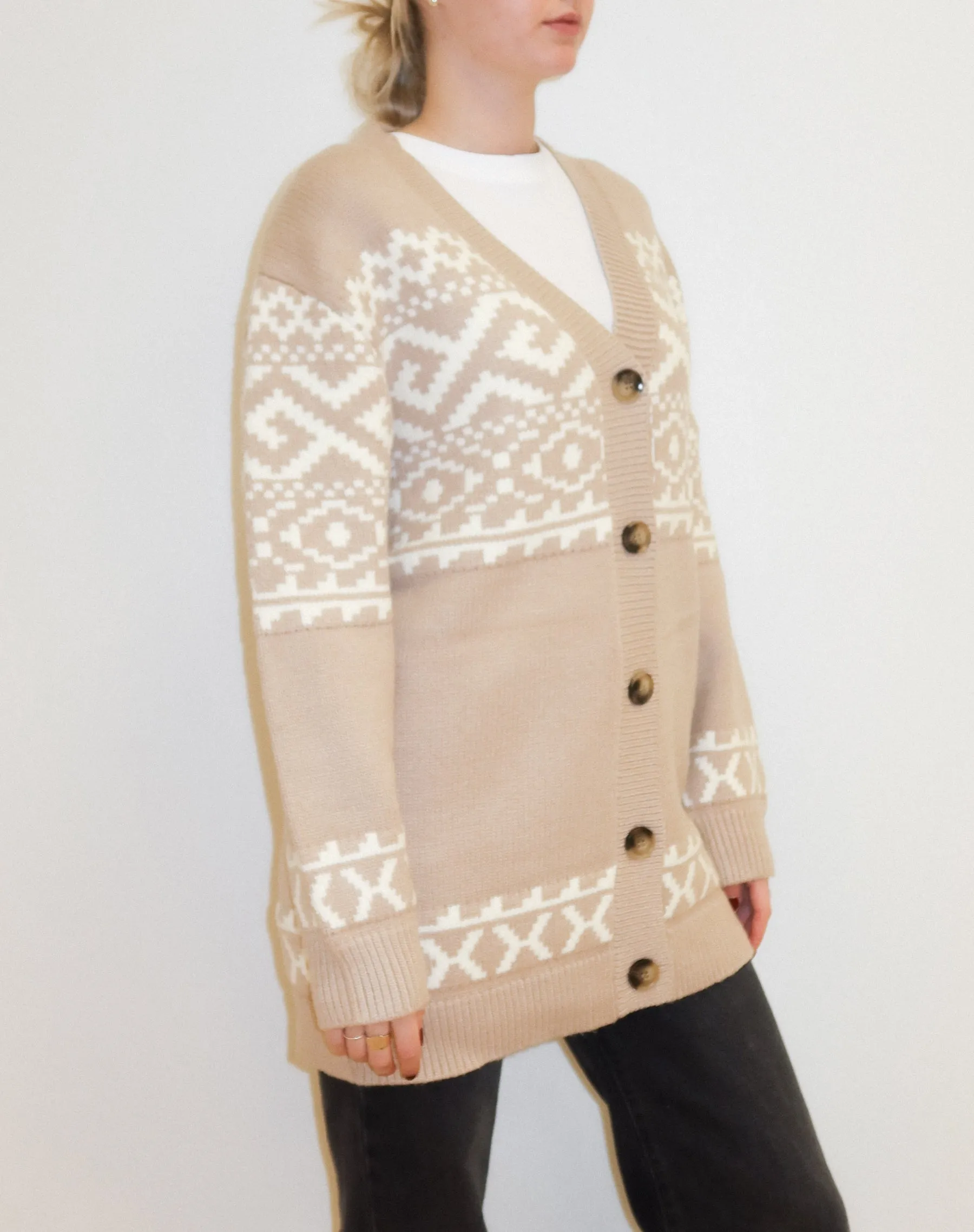Fair Isle Knit Cardigan