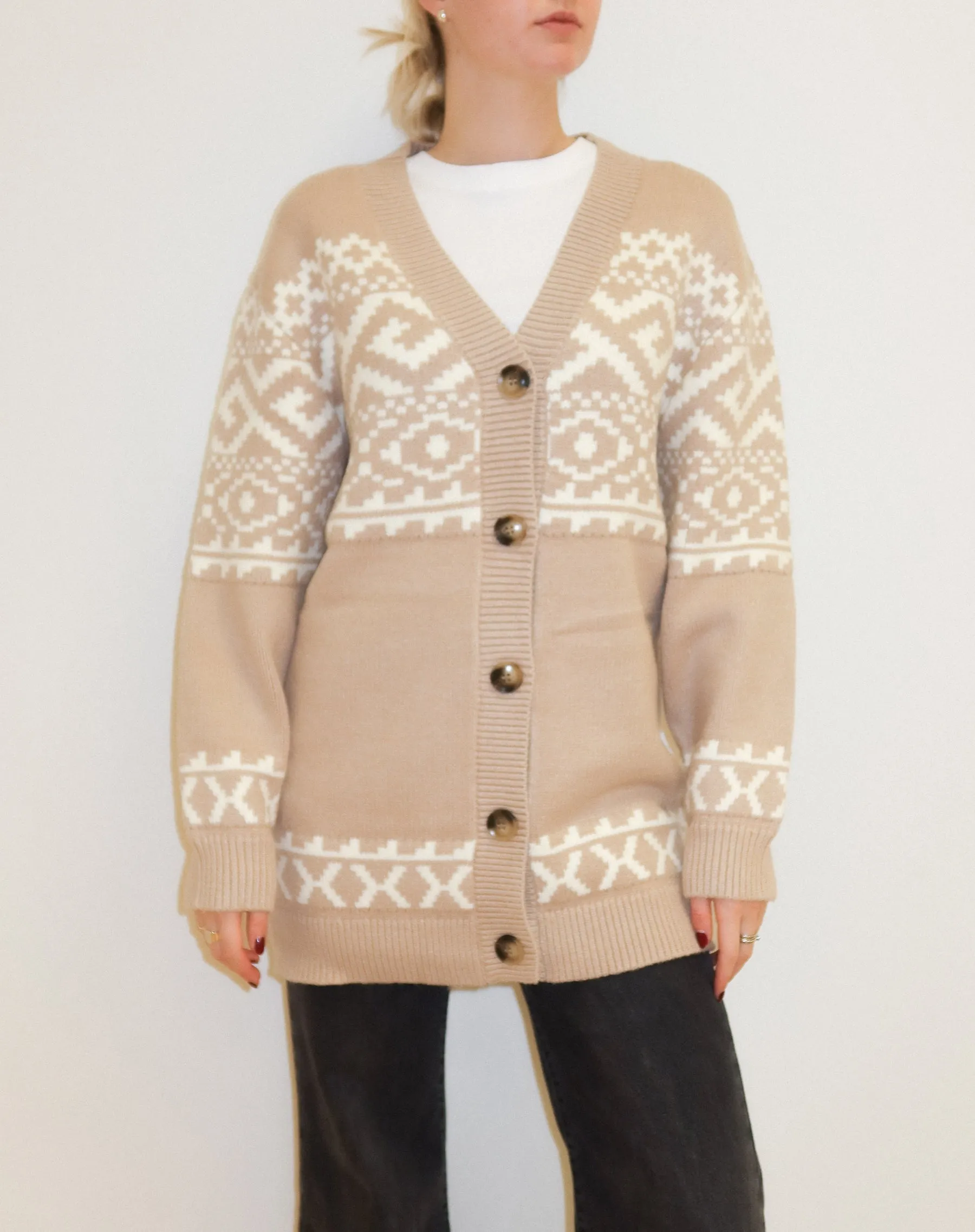 Fair Isle Knit Cardigan