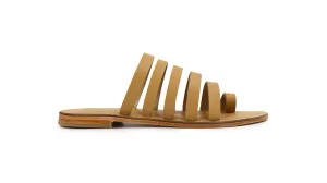 Fey Leather Sandals - Nude