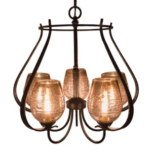 Flora Chandelier 5 Arm Up with Basket