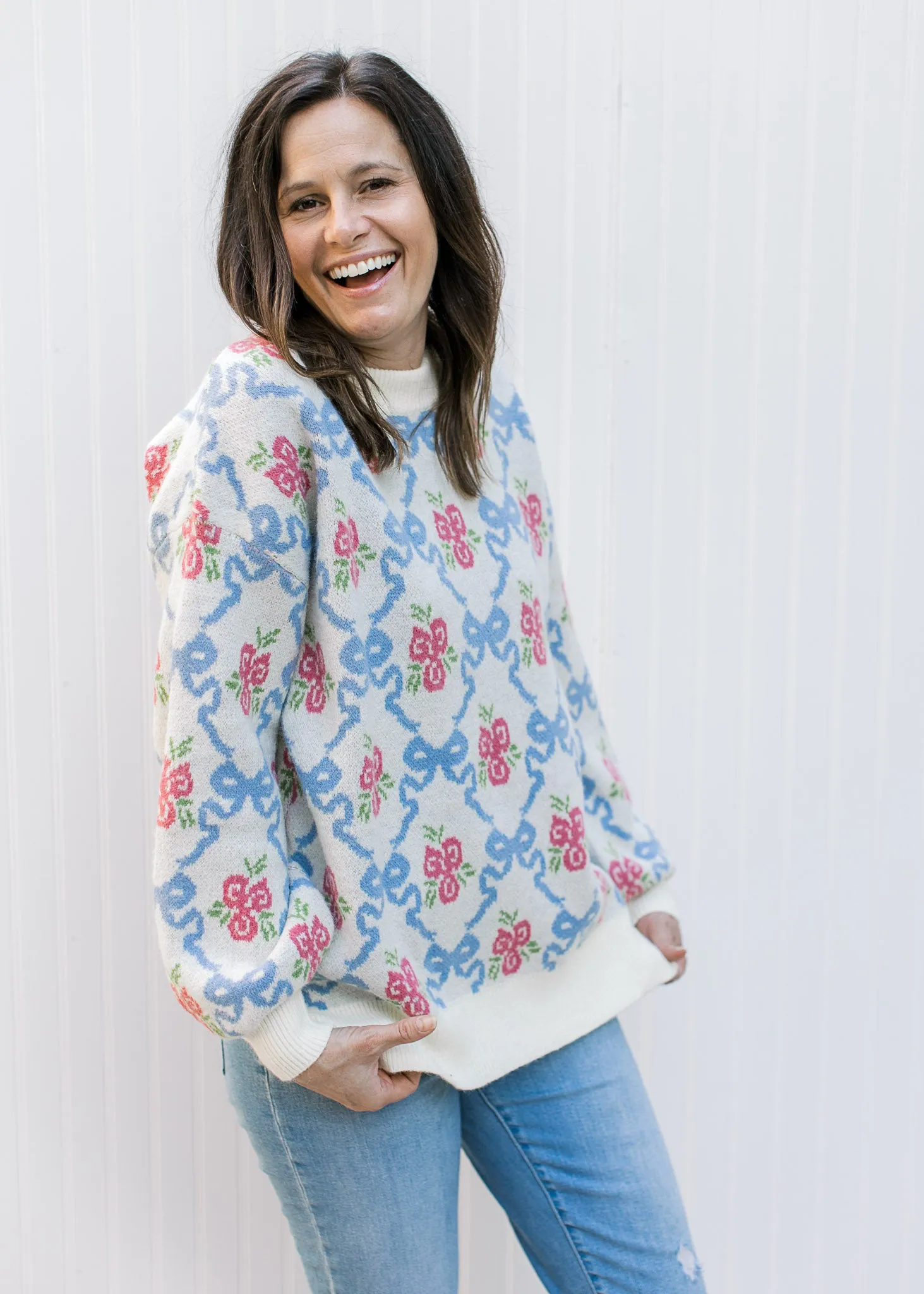 Flowers and Bows Sweater B