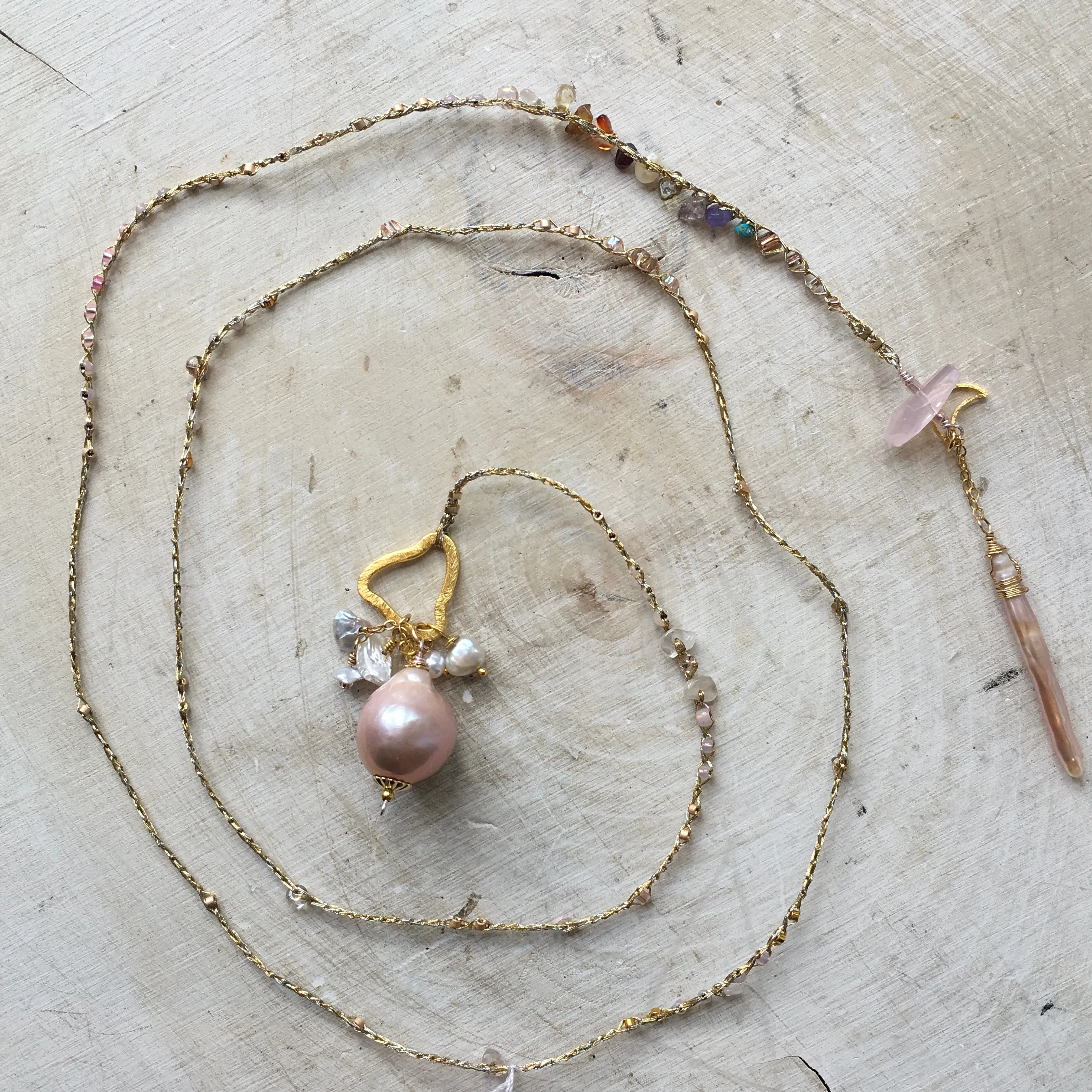 Freshwater Pearl Gold Necklace