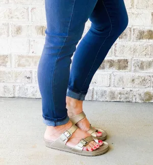Gold Birkenstocks
