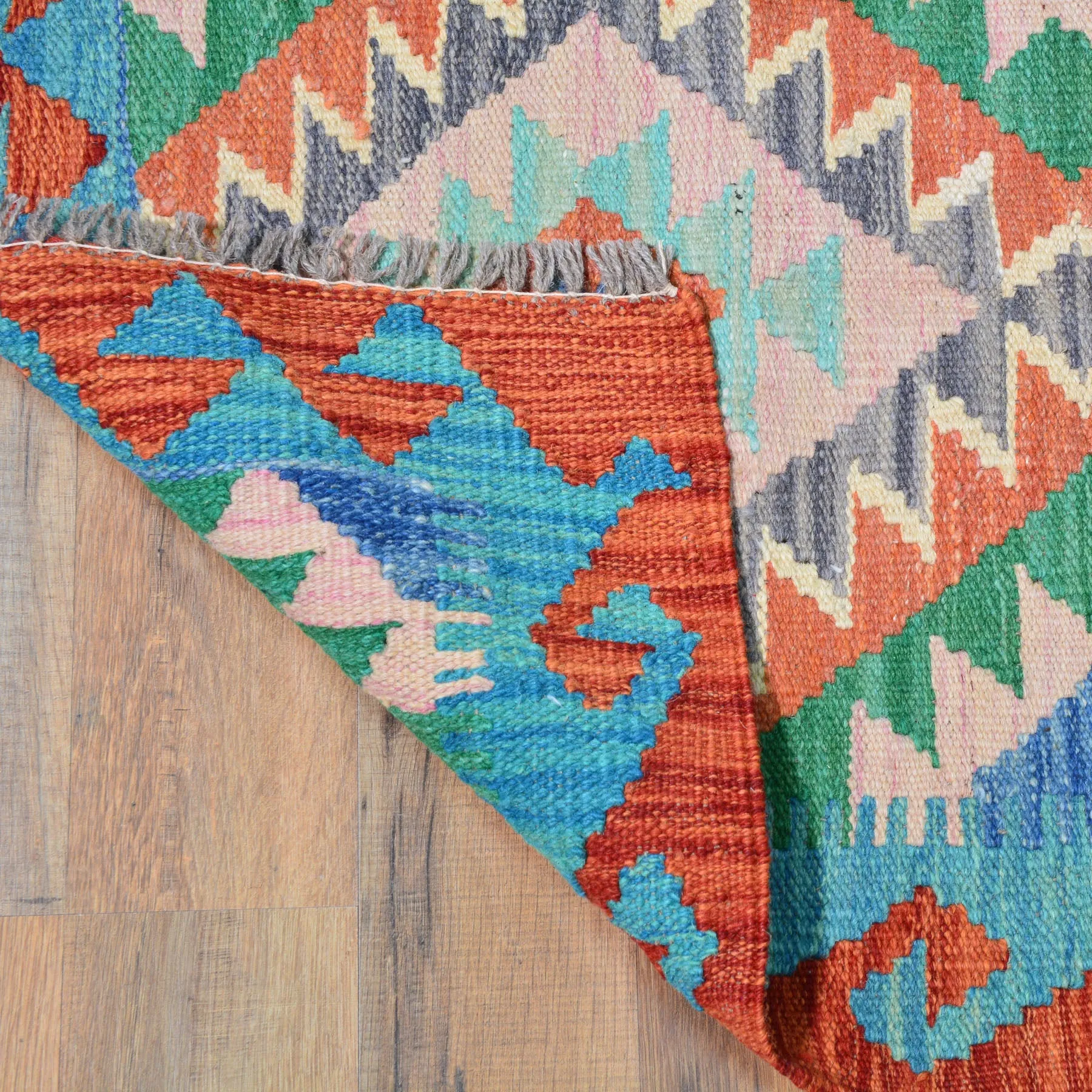 Hand-Woven Southwestern Design Kilim Handmade Wool Rug (Size 2.0 X 3.1) Cwral-9450