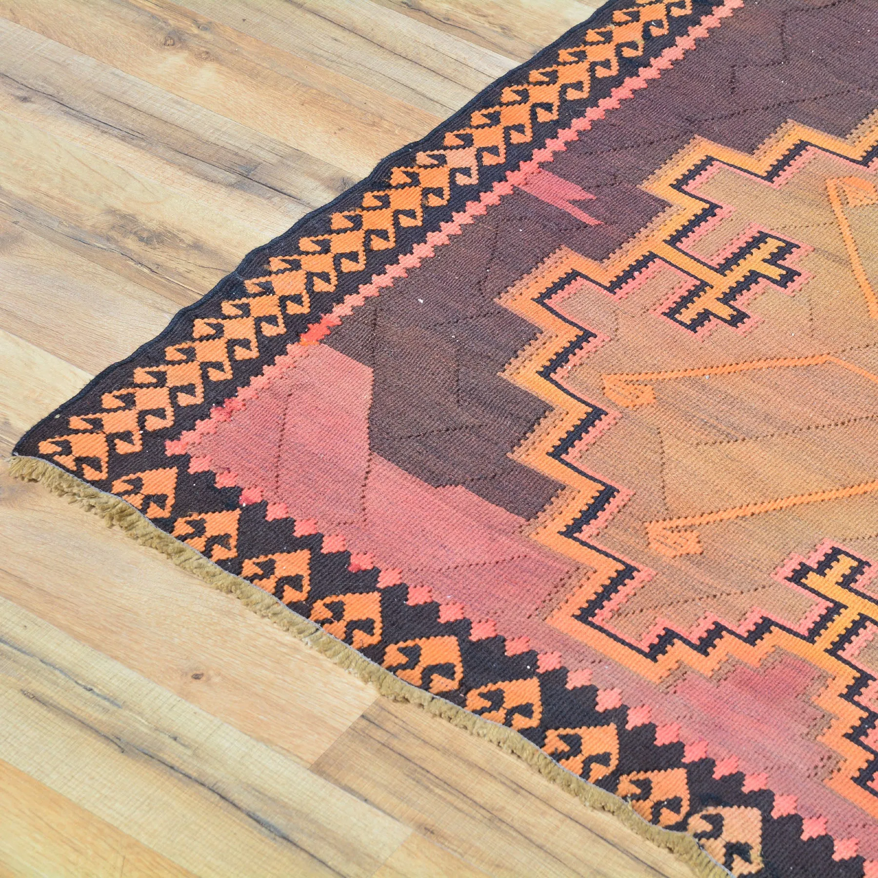 Hand-Woven Turkish Kilim Hallway Runner 100% Wool Flatweave Kilim Rug (Size 2.5 X 10.0) Brrsf-12