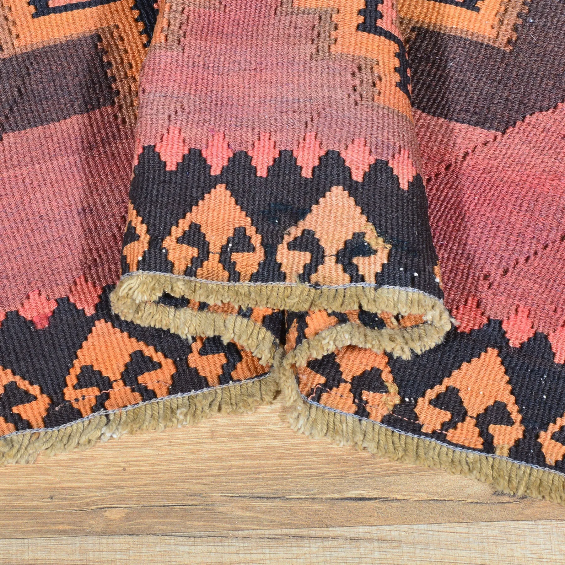 Hand-Woven Turkish Kilim Hallway Runner 100% Wool Flatweave Kilim Rug (Size 2.5 X 10.0) Brrsf-12