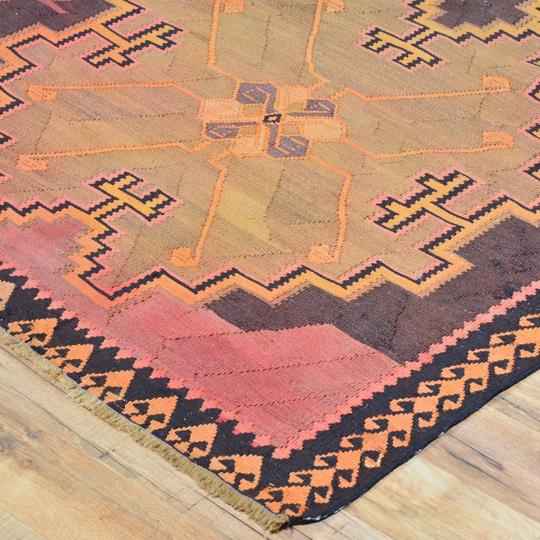 Hand-Woven Turkish Kilim Hallway Runner 100% Wool Flatweave Kilim Rug (Size 2.5 X 10.0) Brrsf-12