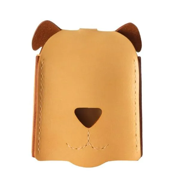 HANDMADE LEATHER CUTE Women Dog Keyring Key Holders CARD Holder PERSONALIZED MONOGRAMMED GIFT CUSTOM Wallet Card Holder keyring