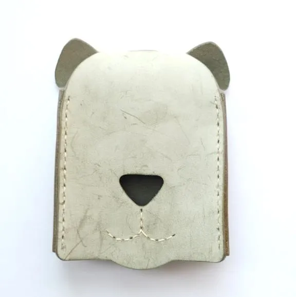 HANDMADE LEATHER CUTE Women Dog Keyring Key Holders CARD Holder PERSONALIZED MONOGRAMMED GIFT CUSTOM Wallet Card Holder keyring
