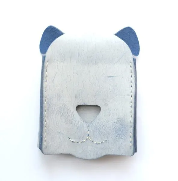 HANDMADE LEATHER CUTE Women Dog Keyring Key Holders CARD Holder PERSONALIZED MONOGRAMMED GIFT CUSTOM Wallet Card Holder keyring