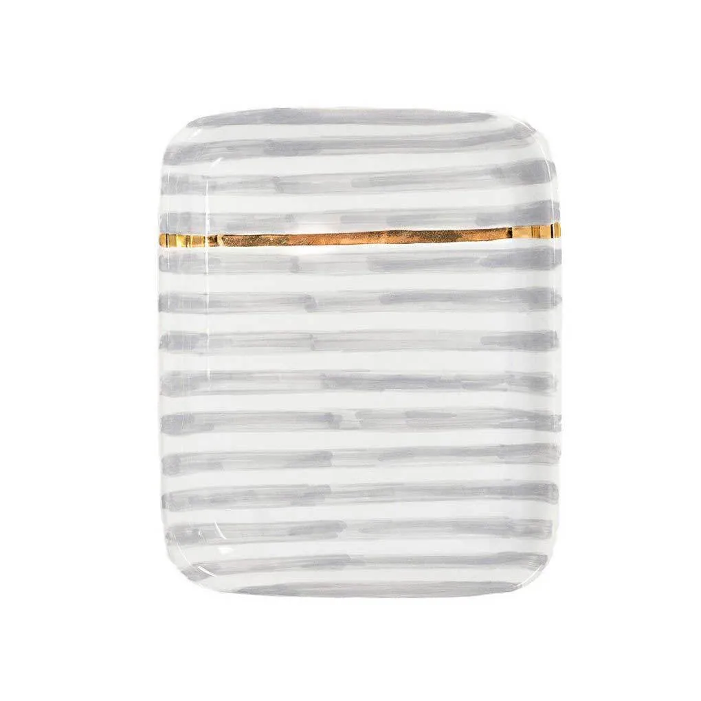 Handmade Moroccan Ceramic Tray in Stripe (More Colors Available)