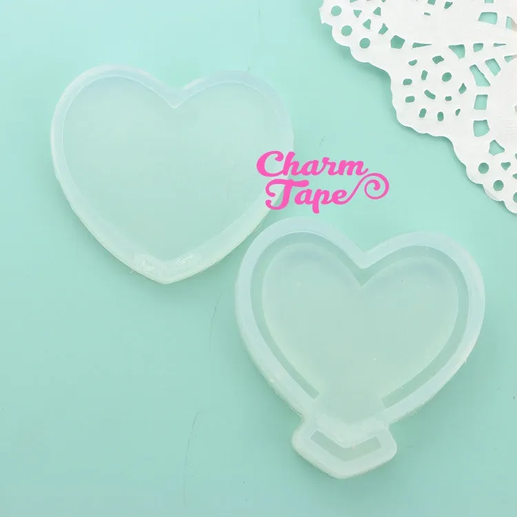Heart UV Resin Mold, Resin Shaker Mold, Epoxy, Shaker Mold Silicone Silicon flexible mold S006