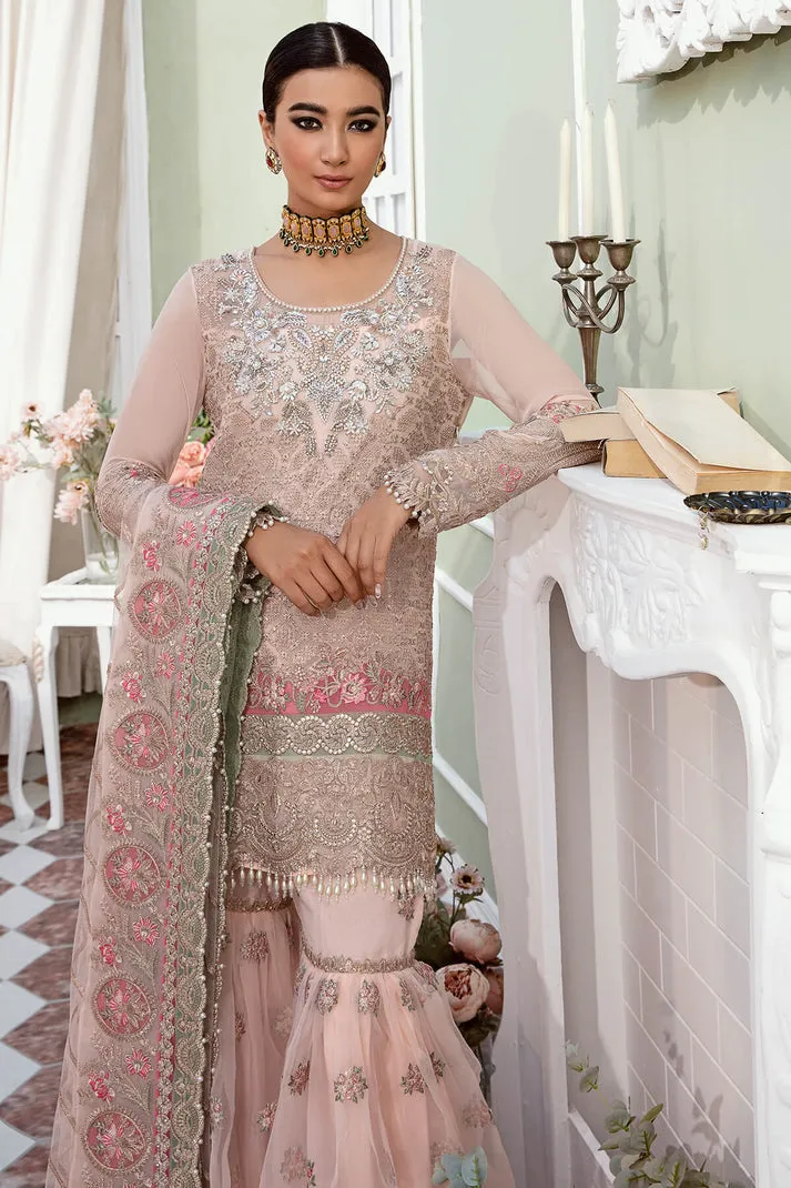 Heavily Embroidered Pakistani Wedding Dress in Kameez Sharara Style