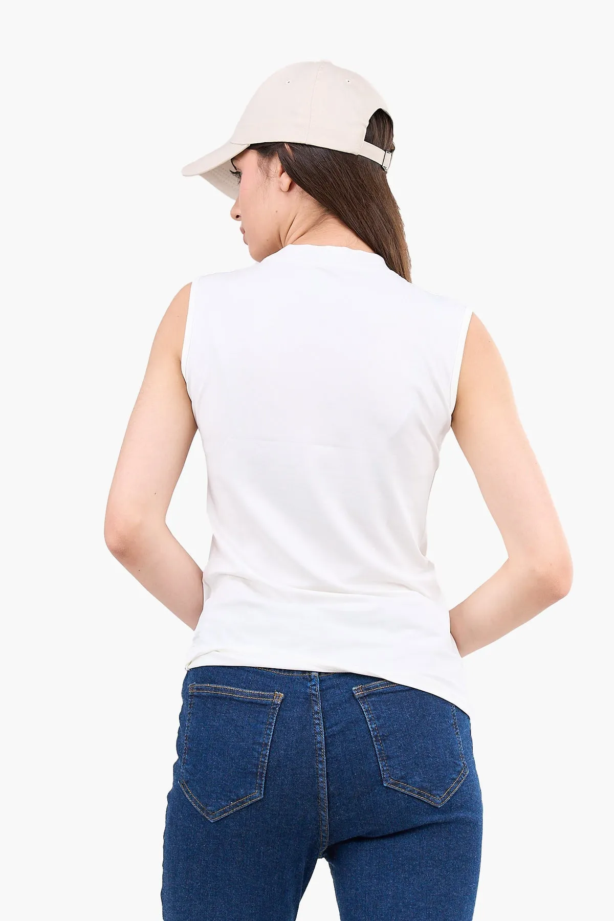 High Neck Sleeveless Top