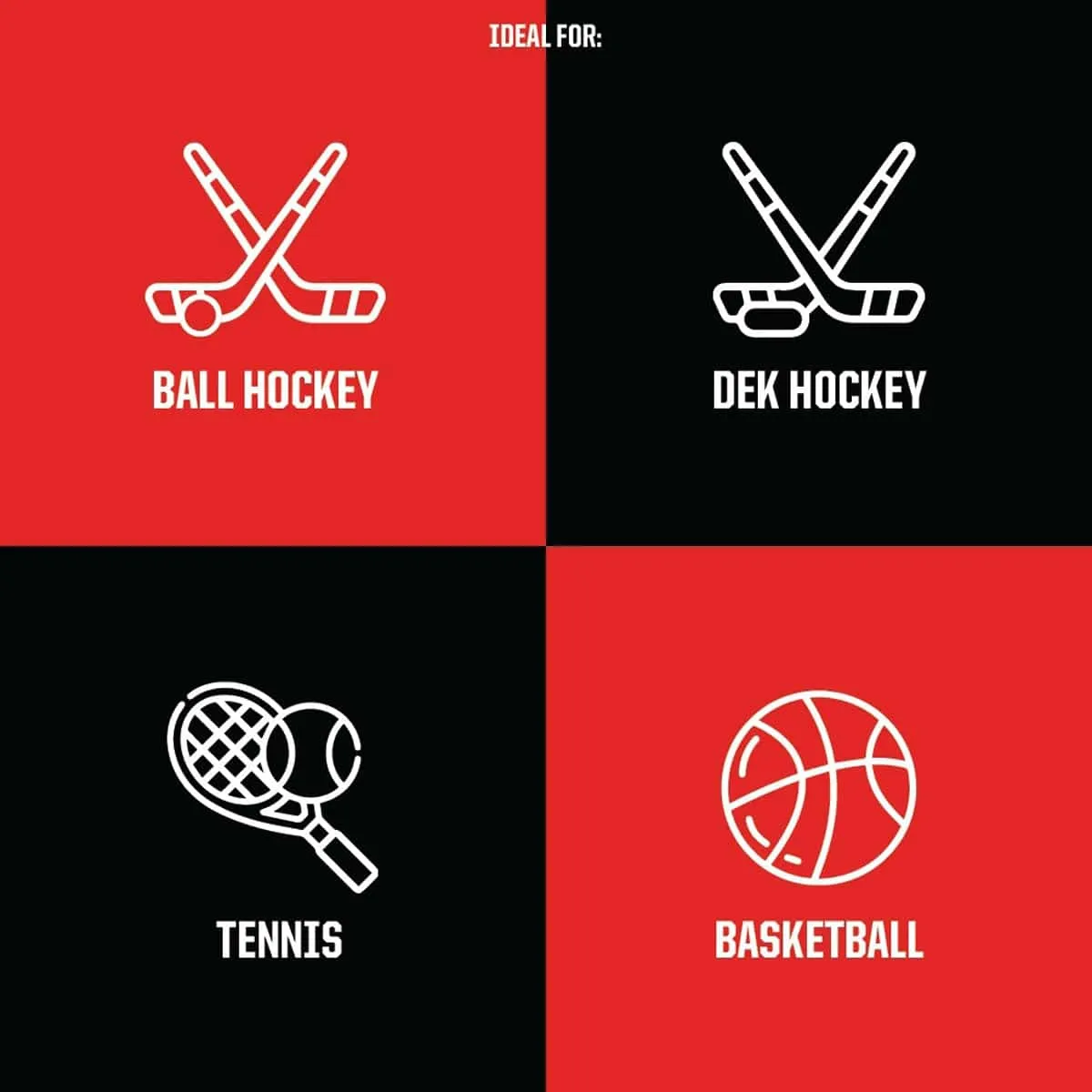 HockeyShot Multi-Sport Tiles - 24 Pack