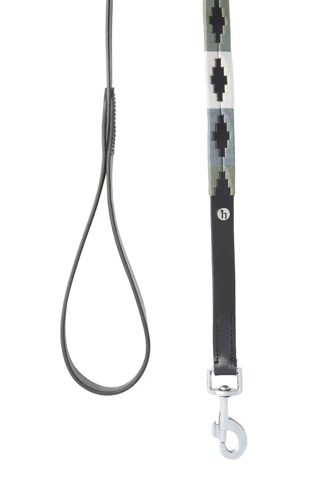 Horze Polo Dog Leash Beetle Green & Vapor Grey