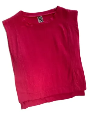 Hot Pink Linen Tank..