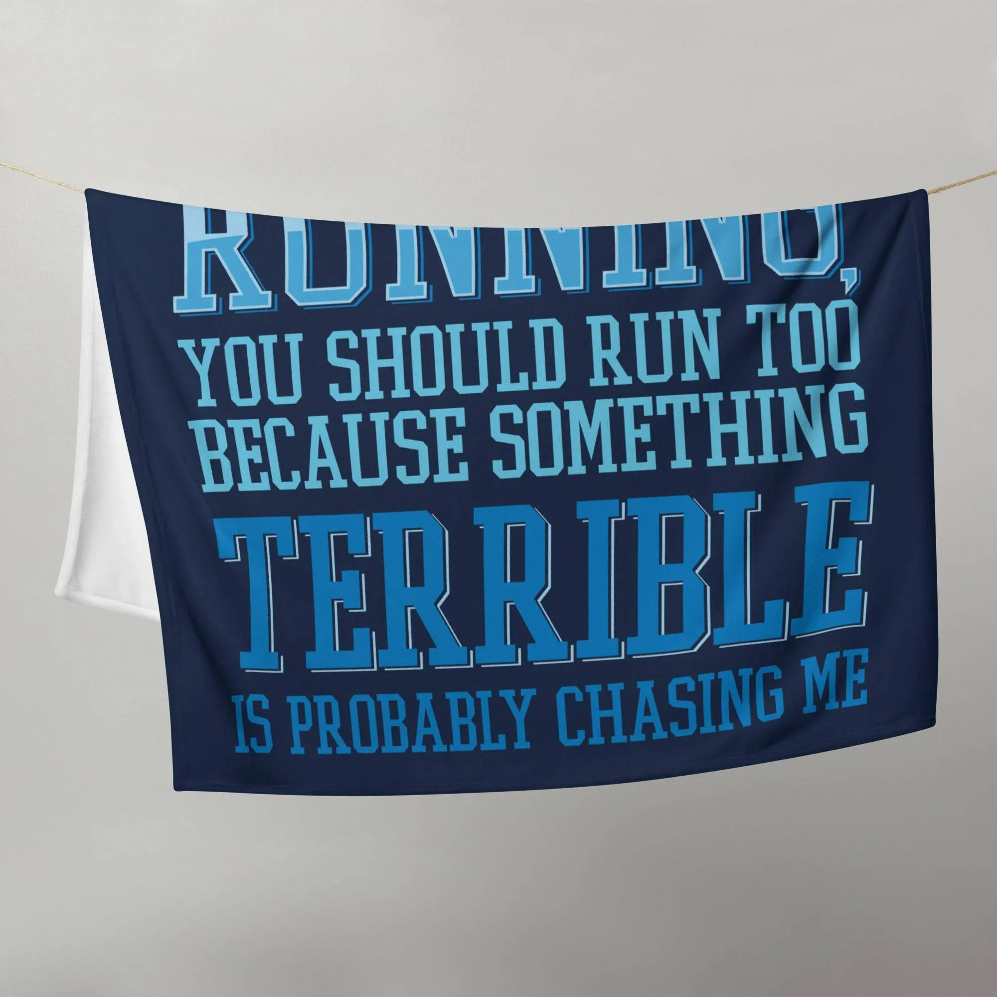 I Swim If You Ever See Me Running Throw Blanket