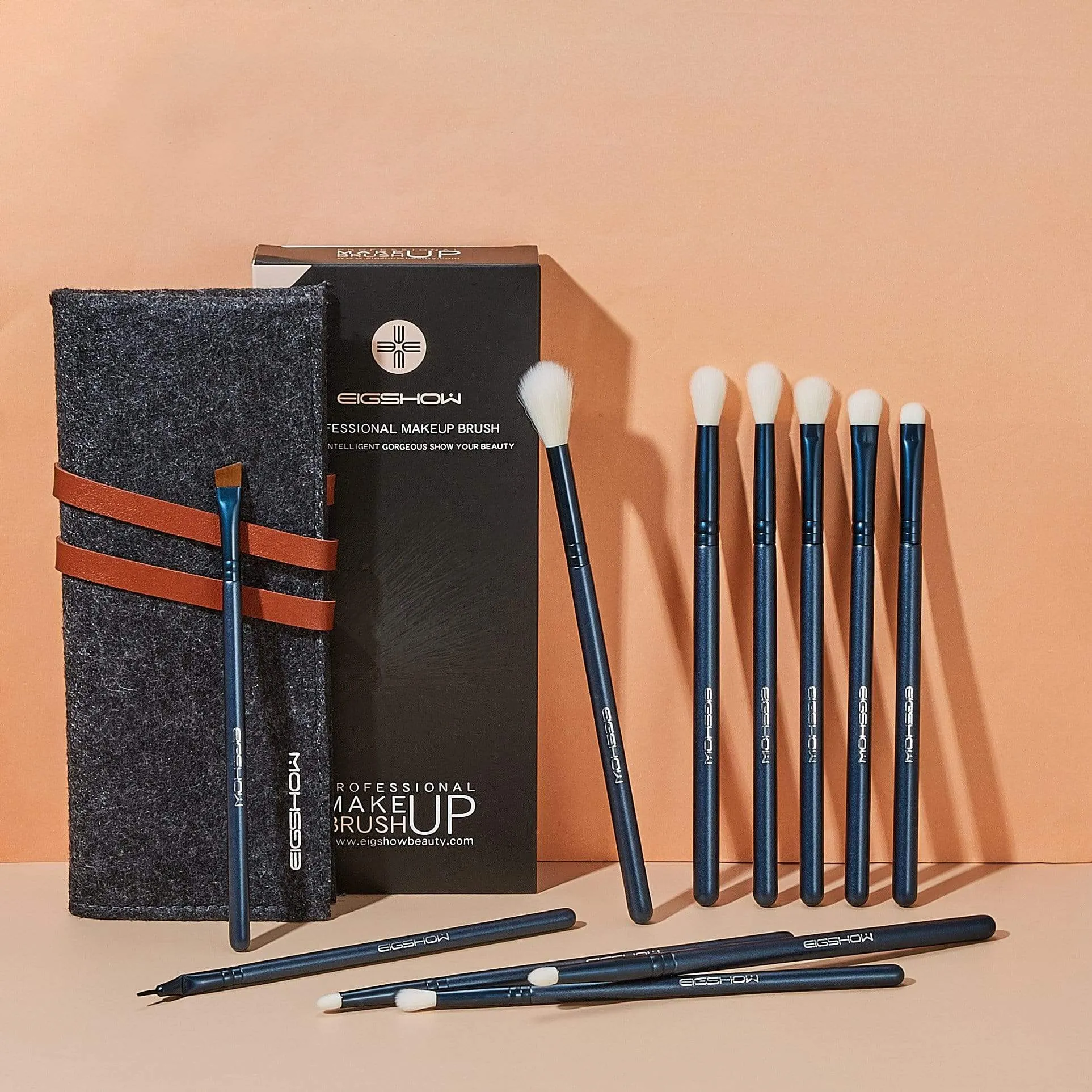 JADE SERIES - 11 PCS EYE BRUSH KIT - TOURMALINE BLUE