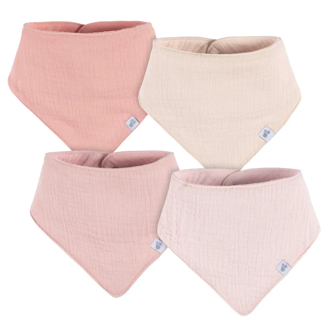 Just Born Muslin Bandana Bib Set - 4PK