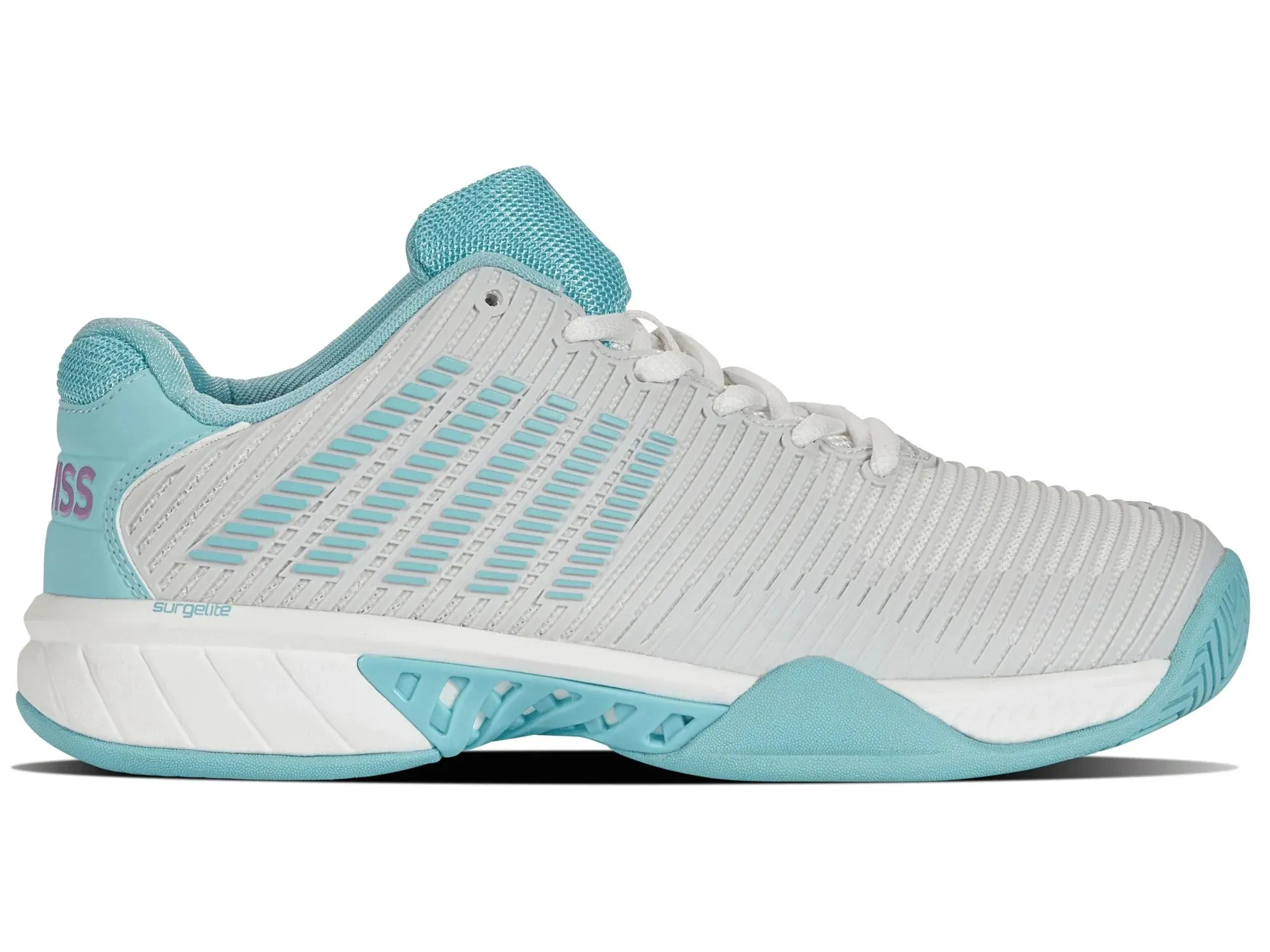 K-Swiss Women's Hypercourt Express 2 ALL Court (Brilliant White/Angel Blue/Sheer Lilac)