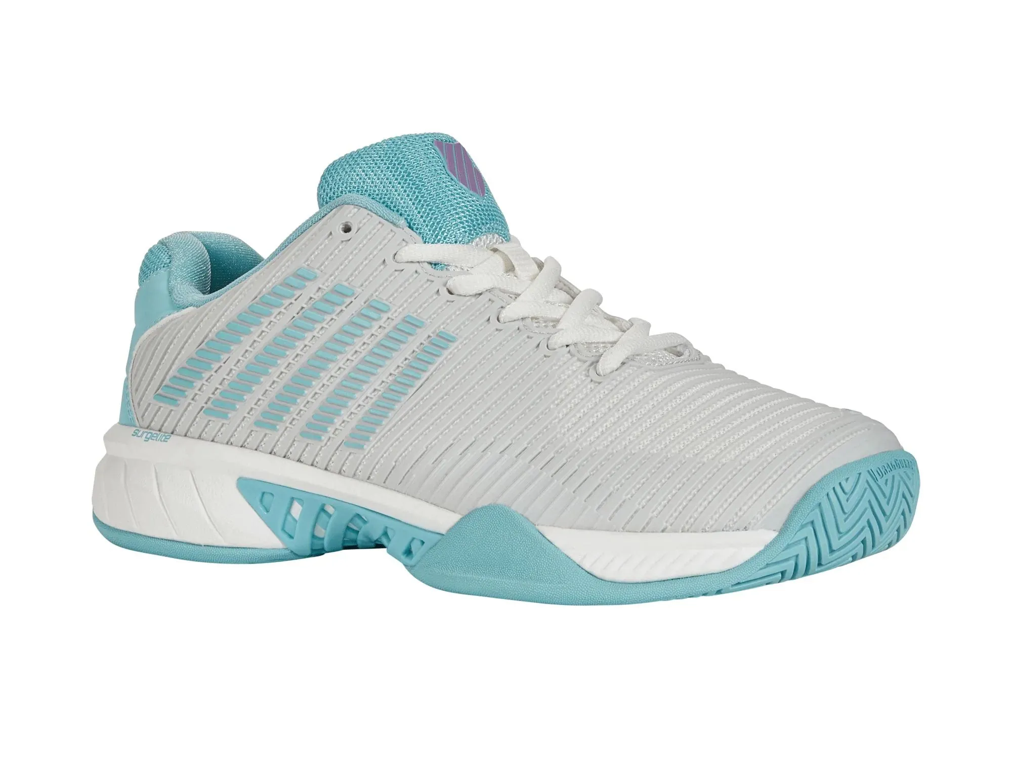 K-Swiss Women's Hypercourt Express 2 ALL Court (Brilliant White/Angel Blue/Sheer Lilac)