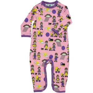 Kids Playing Long Sleeve Suit in Pink