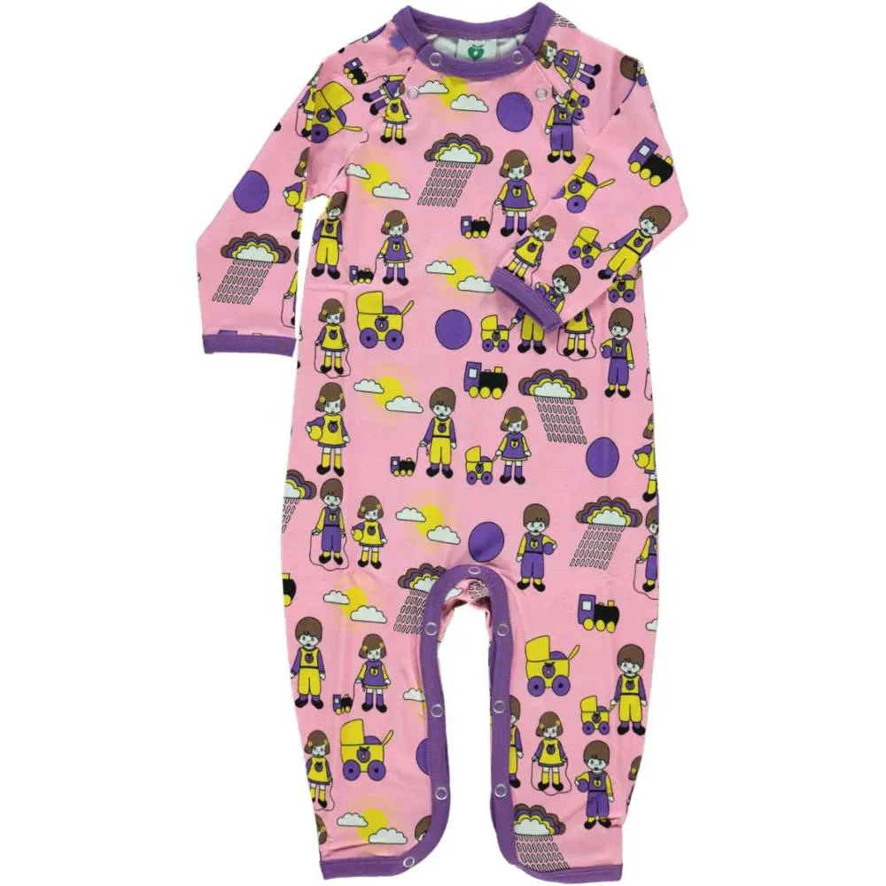 Kids Playing Long Sleeve Suit in Pink