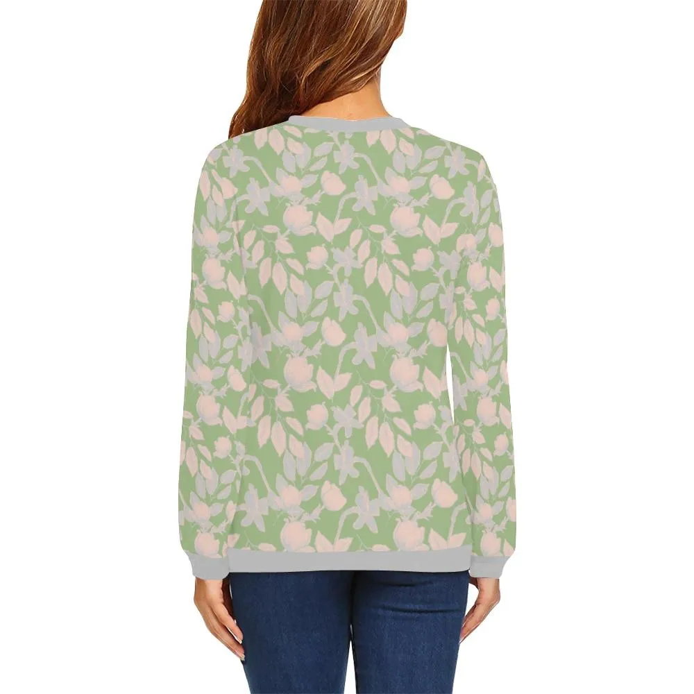 Lacey Pink Green Crewneck Top