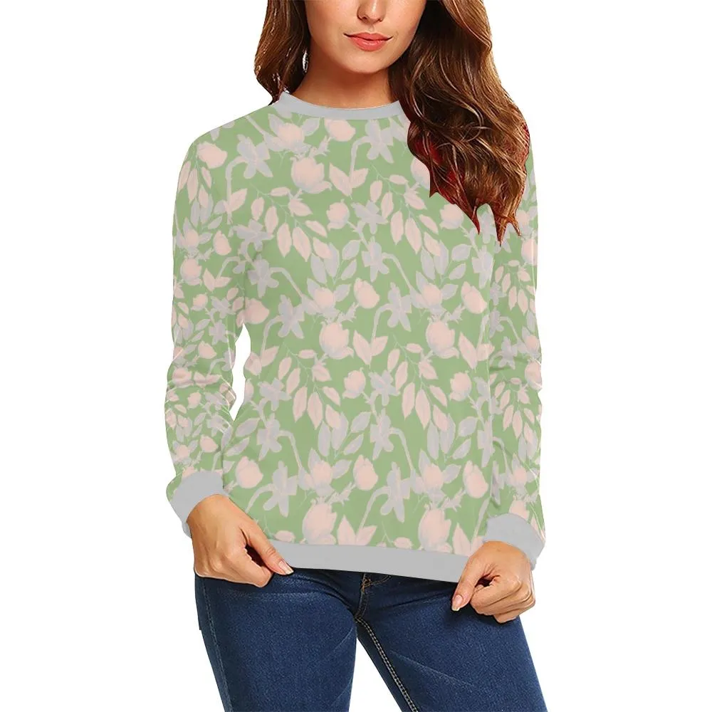 Lacey Pink Green Crewneck Top