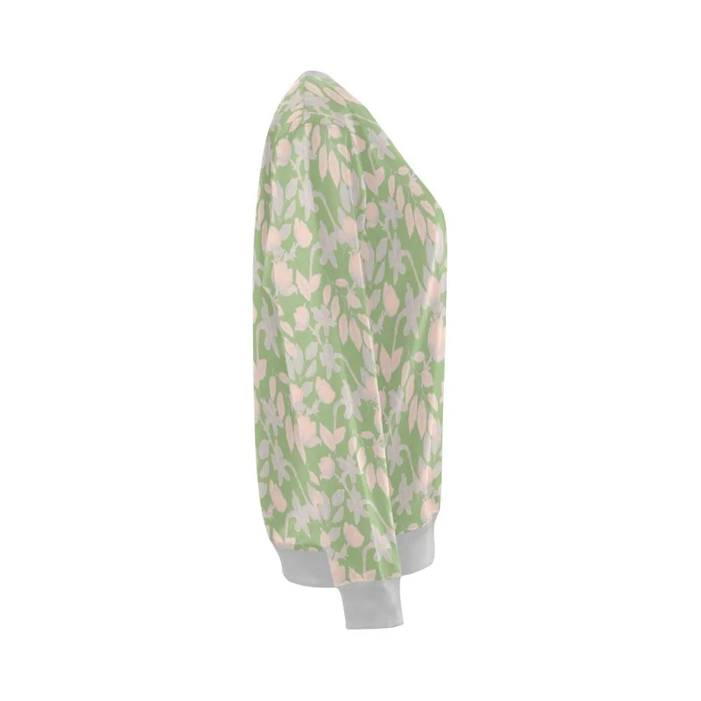 Lacey Pink Green Crewneck Top